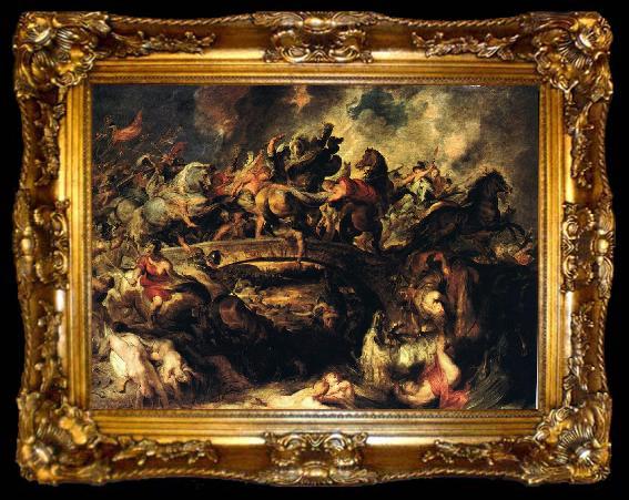 framed  RUBENS, Pieter Pauwel Battle of the Amazons, ta009-2